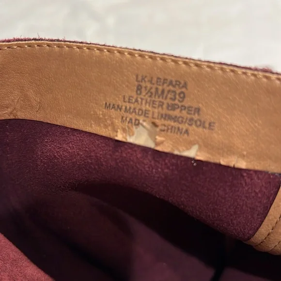 Lucky brand maroon suede boots light western - Picture 11 of 11